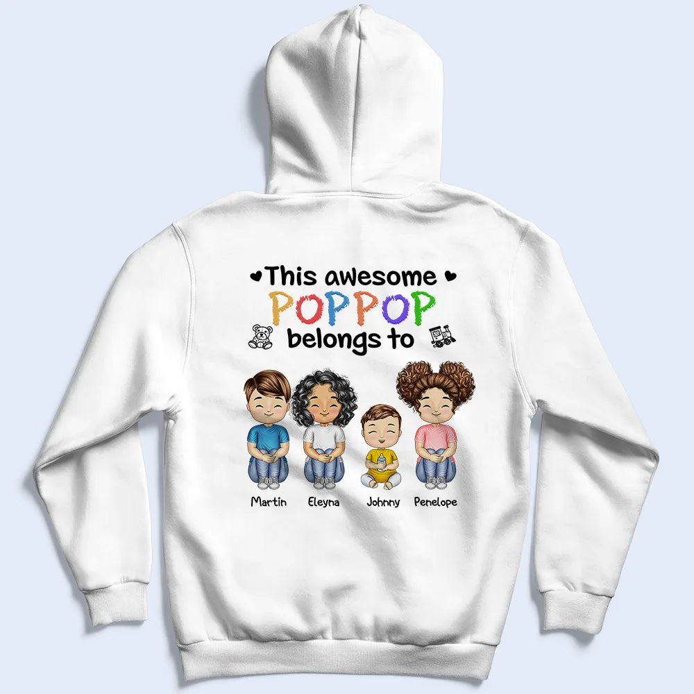 This Awesome Daddy Mommy Belongs To - Personalized T Shirt