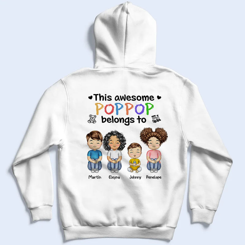 This Awesome Daddy Mommy Belongs To - Personalized T Shirt