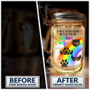 A Piece Of My Heart Is At The Rainbow Bridge - Personalized Mason Jar Light