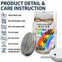 A Piece Of My Heart Is At The Rainbow Bridge - Personalized Mason Jar Light