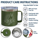 Main dans la main, je te protégerai toujours - Gobelet personnalisé en acier inoxydable de 14 oz avec poignée