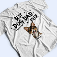 Best Dog Dad Ever Cute Cat Dog - Personalized T Shirt