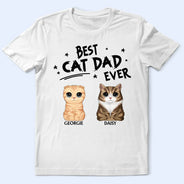 Best Dog Dad Ever Cute Cat Dog - Personalized T Shirt