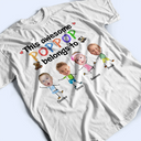 Custom Photo This Awesome Daddy Mommy Grandpa Belongs To - Personalized T Shirt