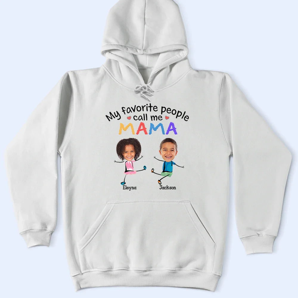 Custom Photo My Favorite People Call Me Dad Mom Grandpa Grandma - Personalized T Shirt