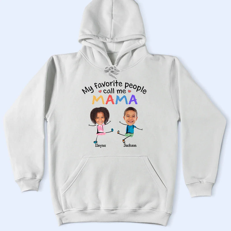 Custom Photo My Favorite People Call Me Dad Mom Grandpa Grandma - Personalized T Shirt