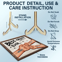 Best Dad Grandpa Ever Fist Bump - Personalized 2-Layered Wooden Plaque With Stand