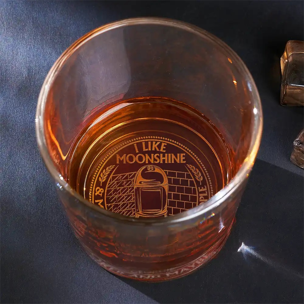 I Like My Smoker And Maybe 3 People Retro - Personalized Engraved Whiskey Glass