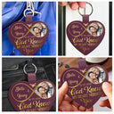 Custom Photo God Knew My Heart Needed You - Personalized Custom Shaped Leather Keychain