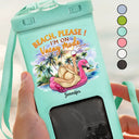 Beach Please I'm On Vacay Mode Chillin' Girl - Pochette étanche personnalisée pour téléphone