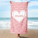 Grandkids, Kids Names For Grandma, Mom - Personalized Beach Towel