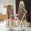 Reading Chibi Just A Girl Who Loves Books - Personalized Wearable Hooded Blanket