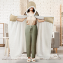 Reading Chibi Just A Girl Who Loves Books - Personalized Wearable Hooded Blanket