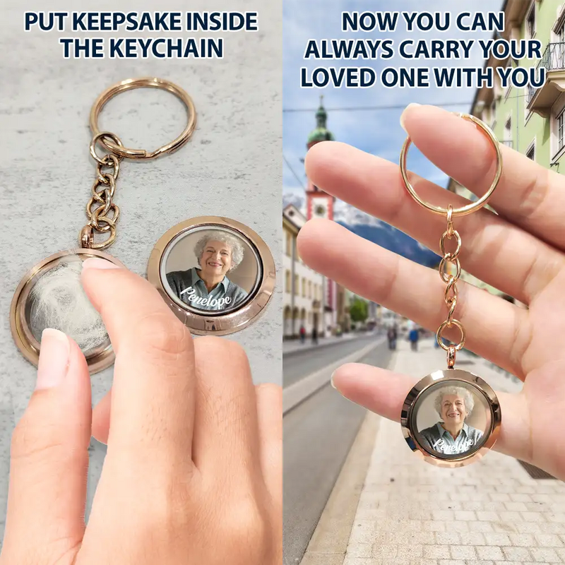 Custom Photo In Loving Memory Of My Beloved Dog, Cat, Family - Personalized Keepsake Keychain