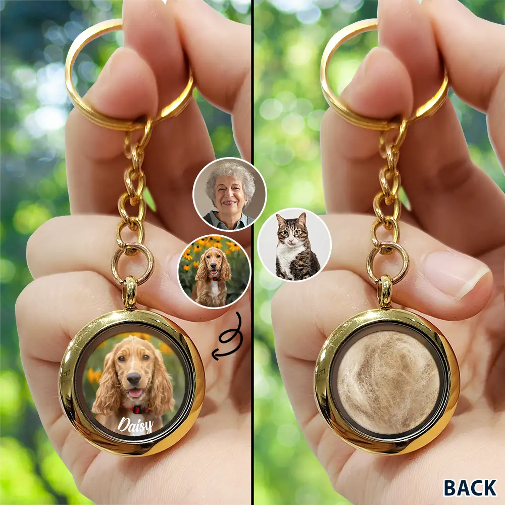 Custom Photo In Loving Memory Of My Beloved Dog, Cat, Family - Personalized Keepsake Keychain