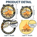 No City Lights Just Campfire Nights Couple - Personalized Acrylic Window Hanging Suncatcher