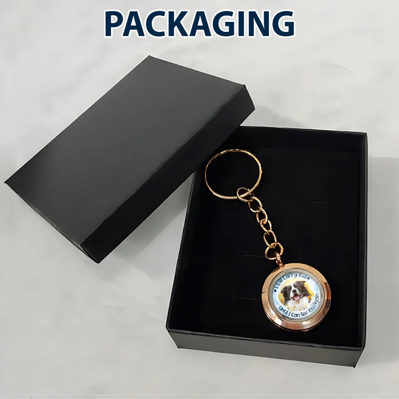 Custom Photo I Will Carry You Pet Memorial - Personalized Keepsake Keychain