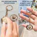 Custom Photo A Piece Of My Heart Rainbow Bridge Pet Memorial - Personalized Keepsake Keychain