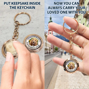 Custom Photo A Piece Of My Heart Rainbow Bridge Pet Memorial - Personalized Keepsake Keychain
