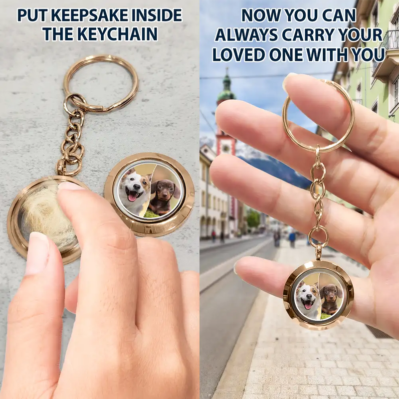 Custom Photo Your Wings Were Ready But My Heart Was Not Memorial Pet, Family - Personalized Keepsake Keychain