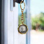 Custom Photo I Will Carry You Family Memorial - Personalized Keepsake Keychain