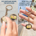 Porte-clés souvenir personnalisé avec photo « Je suis toujours avec toi » 