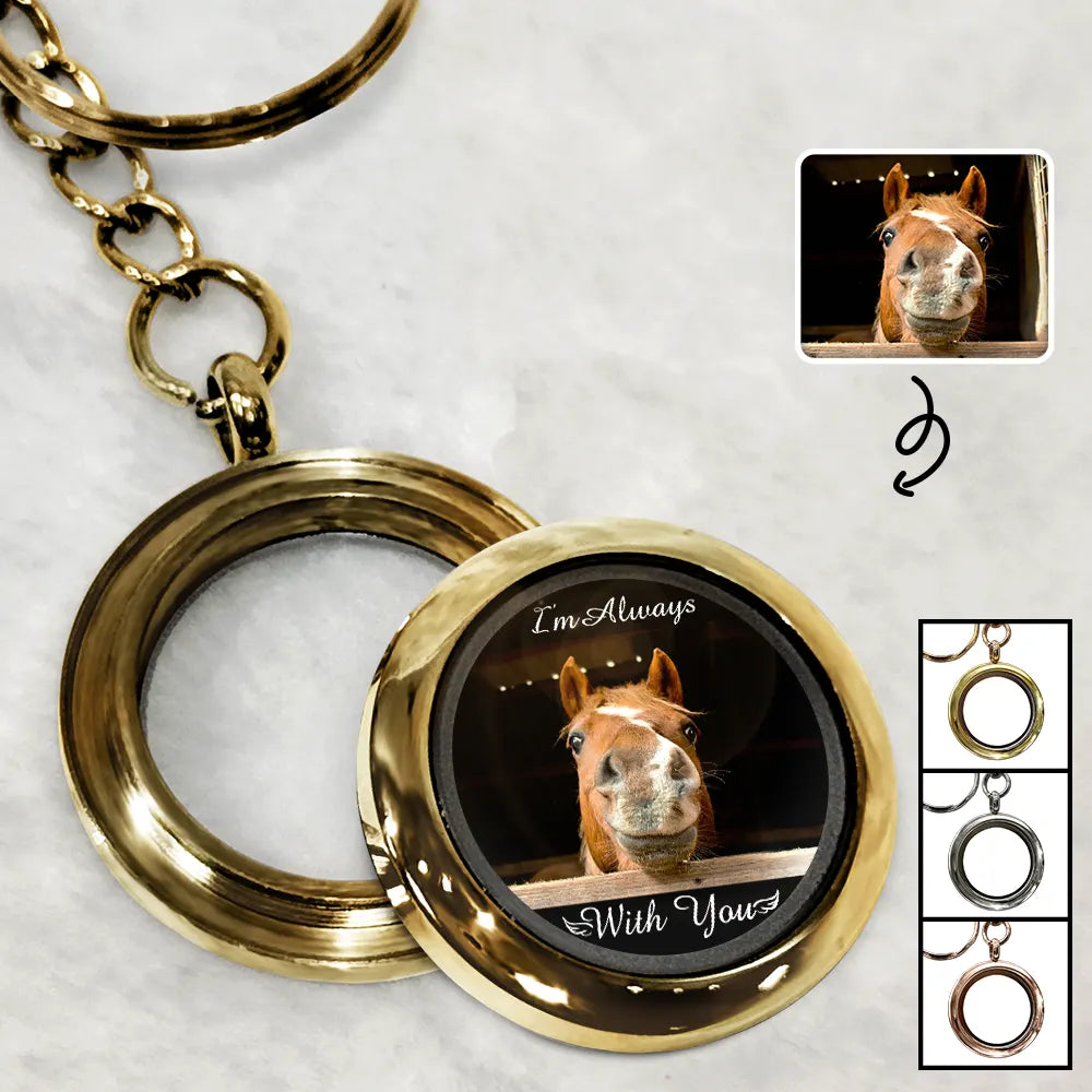 Custom Photo I'm Always With You Pet Memorial - Personalized Keepsake Keychain