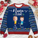 Custom Photo Papa Claus Nana Mama Dada - Personalized Unisex Ugly Sweater