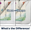 Couverture polaire personnalisée, couverture Sherpa, motif floral du mois de naissance de grand-mère et grand-mère 