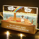 Mémorial pour animaux de compagnie « Ils parlent toujours de toi » - Lumière LED rectangulaire personnalisée 