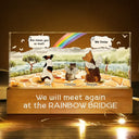 Mémorial pour animaux de compagnie « Ils parlent toujours de toi » - Lumière LED rectangulaire personnalisée 