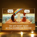 Mémorial pour animaux de compagnie « Ils parlent toujours de toi » - Lumière LED rectangulaire personnalisée 