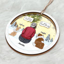 I Miss You Pet Memorial A Girl And Her Dogs - Personalized Mirror Ornament