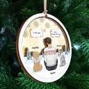 I Miss You Pet Memorial A Girl And Her Dogs - Personalized Mirror Ornament