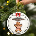 Gingerbread Cookies Grandma Grandpa Perfect Patch - 3D Inflated Effect Printed Personalized Circle Ceramic Ornament