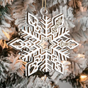 Snowflake Family Custom Names - Personalized 2-Layered Mix Ornament