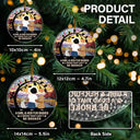 Dog Lovers,Cat Lovers,Pet Lovers,Love,Christmas - Flower Field A Girl And Her Dog And Cat - Personalized Stained Glass Ornament