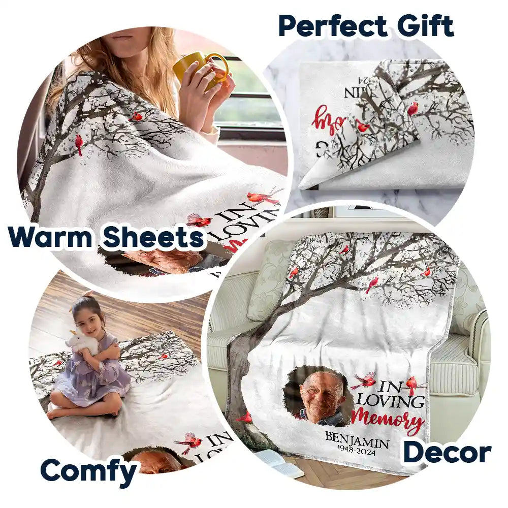 Memorial, Family - Custom Photo I'm Always With You Memorial - Personalized Fleece Blanket, Sherpa Blanket