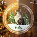 Pet Lovers - Custom Photo Pet Face Christmas Gift For Dog Cat Lovers - Personalized LED Pendant Light