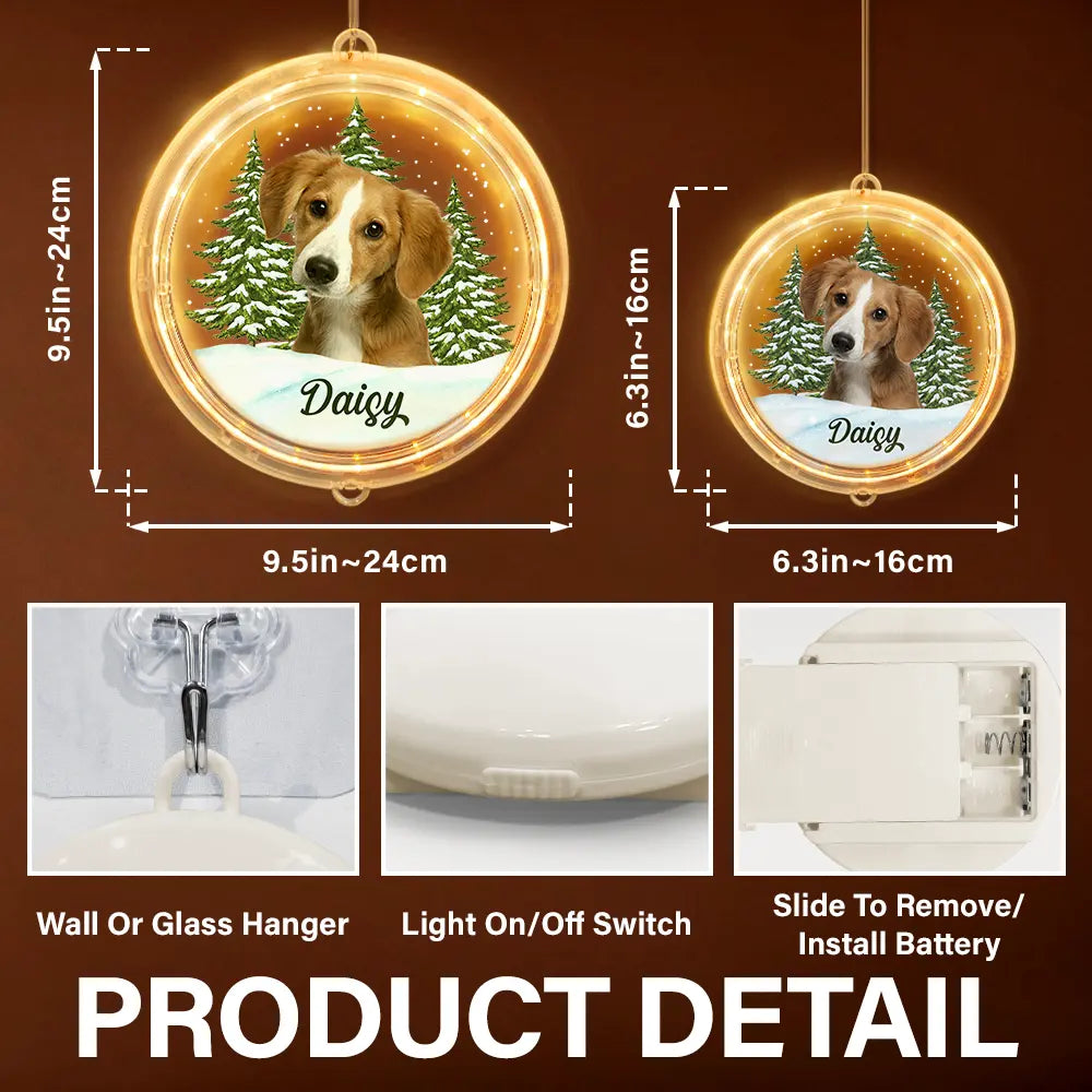 Pet Lovers - Custom Photo Pet Face Christmas Gift For Dog Cat Lovers - Personalized LED Pendant Light
