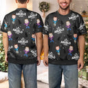 Gift For Grandpa, Gift For Father - Custom Photo Best Dad Grandpa Ever - Personalized Short Sleeve Sweater