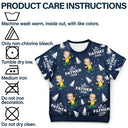 Gift For Grandpa, Gift For Father - Custom Photo Best Dad Grandpa Ever - Personalized Short Sleeve Sweater