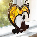 Pet Lovers,Memorial,Sad - Pet Memorial My Hardest Goodbye Dog Cat - Personalized Window Hanging Suncatcher Ornament