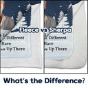 Family, Parents, Gift For Grandparents, Gift For Sibling, Memorial - Custom Photo The Sky Looks Different Memorial Family - Personalized Fleece Blanket, Sherpa Blanket
