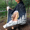 Family, Parents, Gift For Grandparents, Gift For Sibling, Memorial - Custom Photo The Sky Looks Different Memorial Family - Personalized Fleece Blanket, Sherpa Blanket
