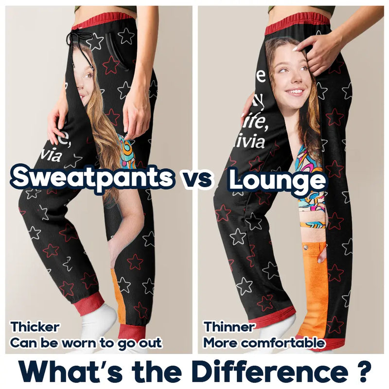 Gift For Couples, Gift For Husband - Custom Photo For Husband I Love My Wife - Personalized Pajama Pants