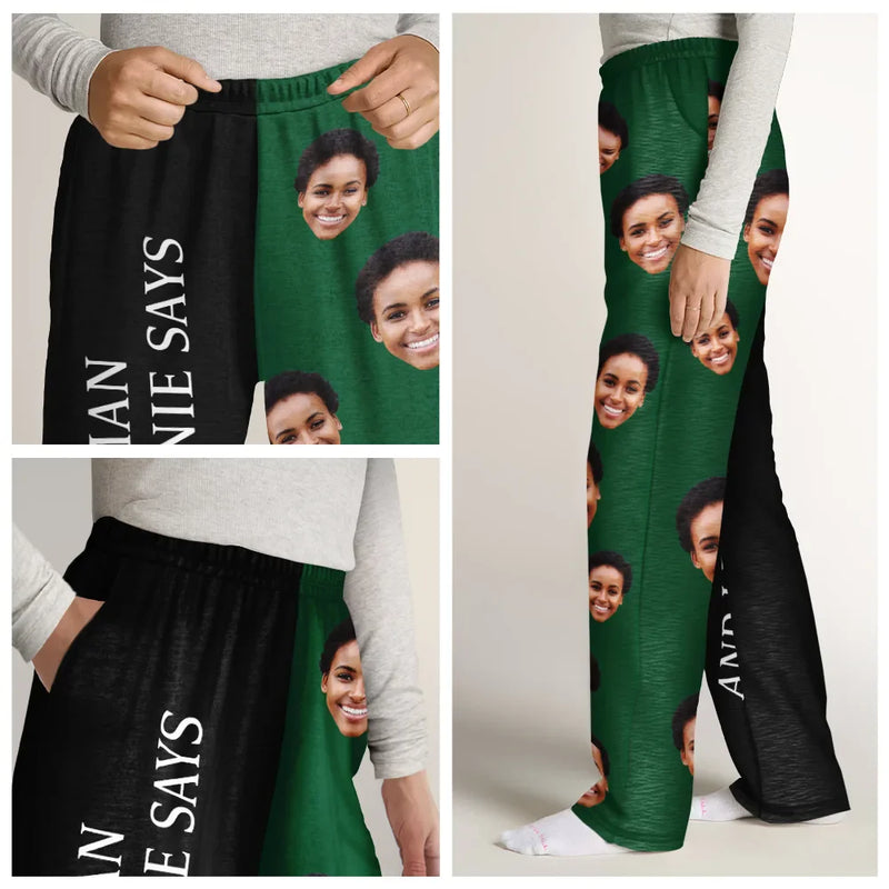 Gift For Couples, Gift For Husband - Custom Photo For Husband Grown Man Do What Wife Said - Personalized Pajama Pants