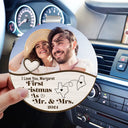 Gift For Couples, Gift For Father, Family - Custom Photo When You Are Family The Miles Don't Matter - Personalized Custom Shaped Car Visor Clip
