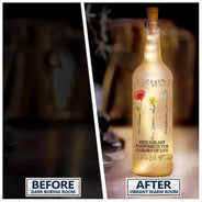 Gift For Bestie - Birth Flower Grow An Old Friend Bestie - Personalized Bottle Light