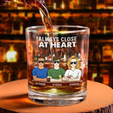 Gift For Brothers, Gift For Bestie - Long Distance Never Too Far To Drink Together - Personalized Whiskey Glass